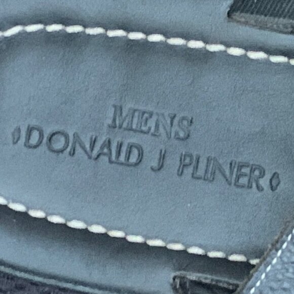 Donald J Pliner Men's Black Pebble Leather Slide Sandals Size 15 - Picture 3 of 9